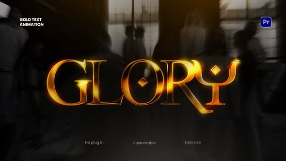 Gold Text Animation | MOGRT